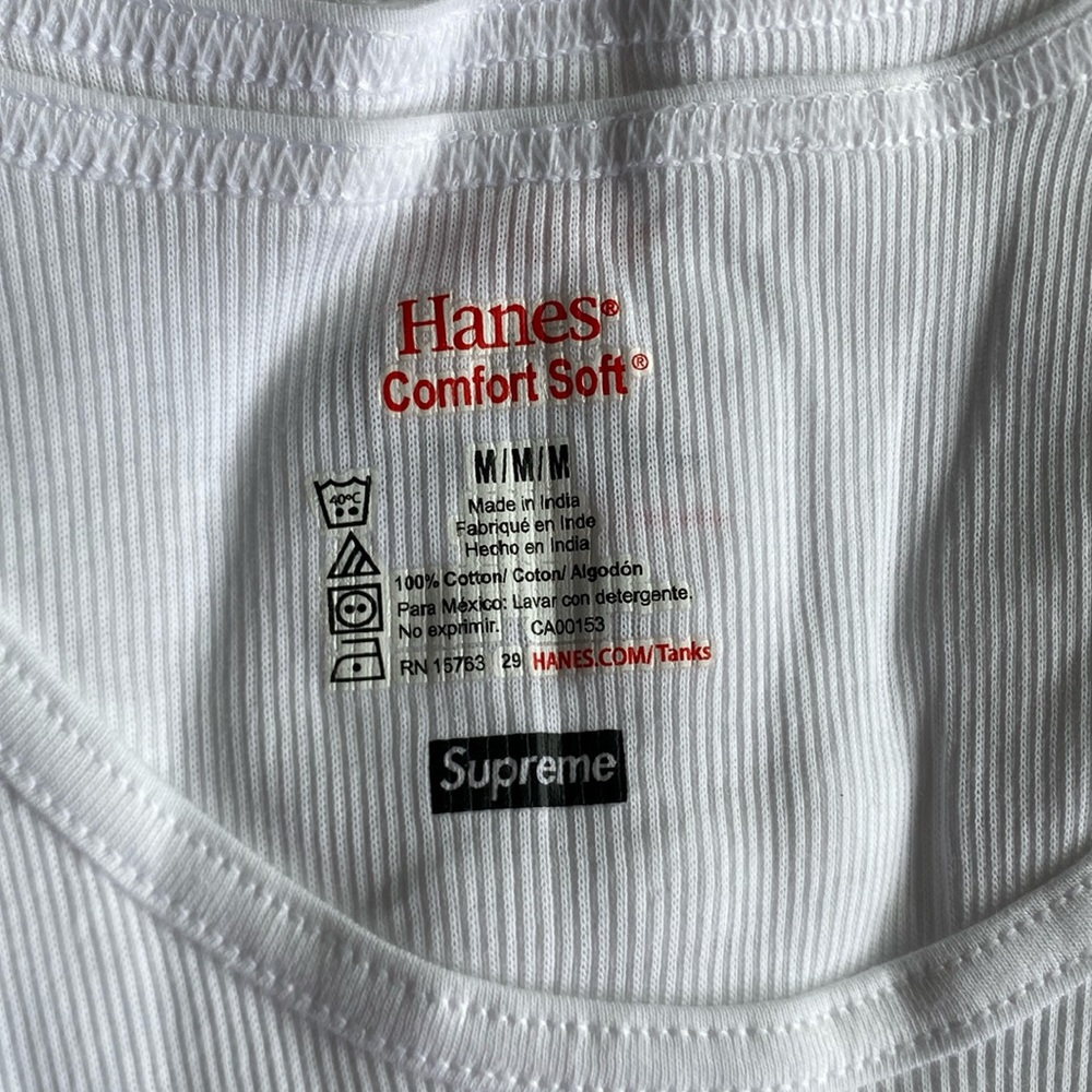 Supreme Hanes Tank Top White Size M (3 Pack)